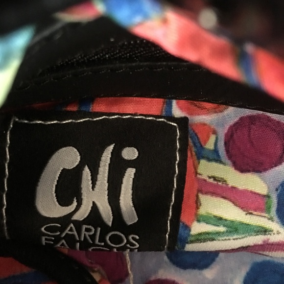 CHI by CARLOS FALCHI "LEAVES " BUCKET HANDBAG NWT - Picture 4 of 8